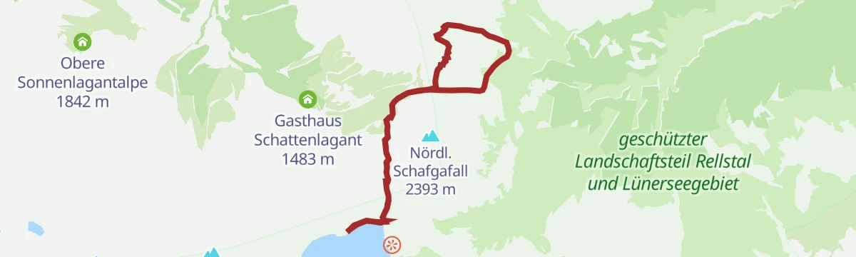 Route map: Klettersteig Saulakopf
